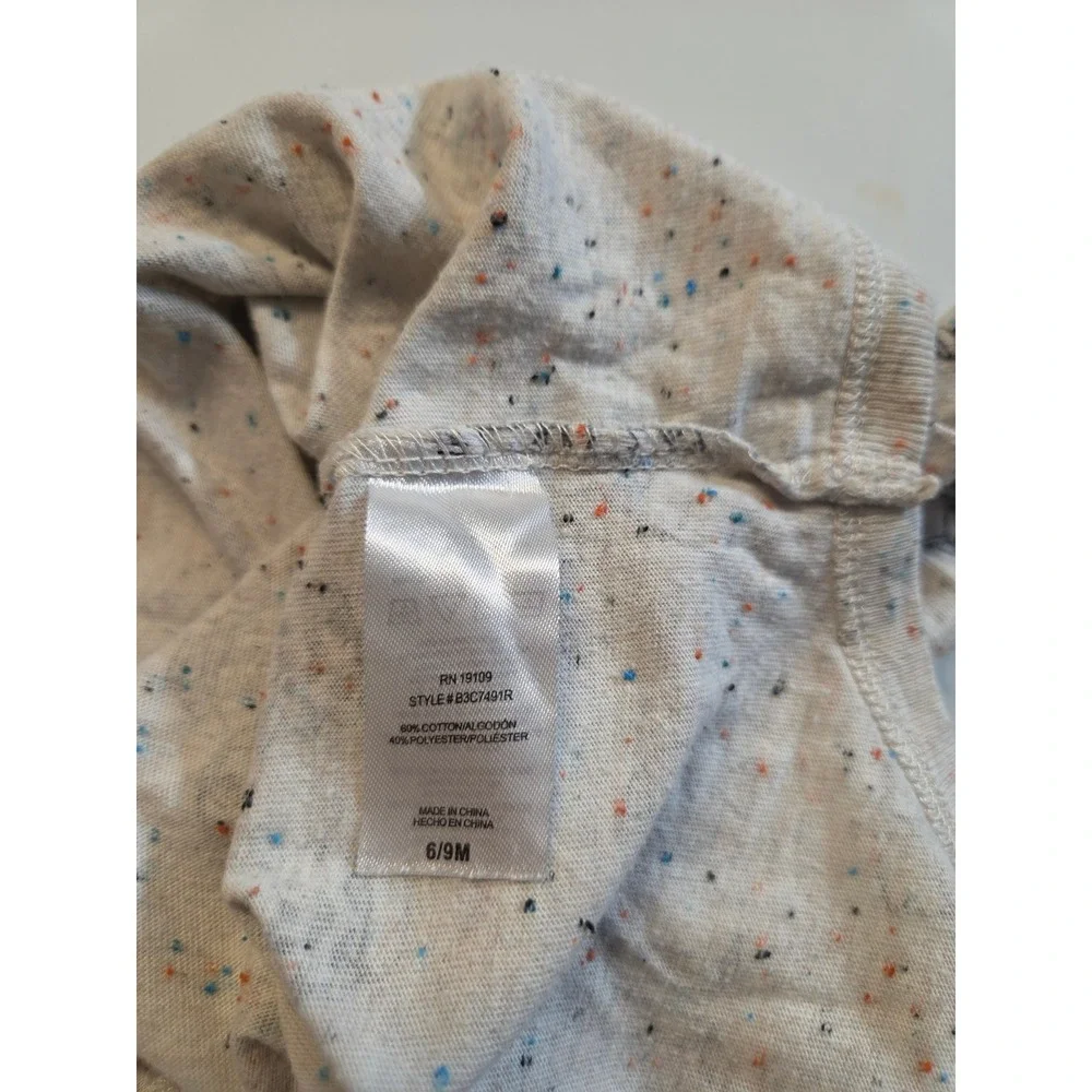 Star Wars Bentex Baby Bodysuit Gray Speckle Droid Sketch Print 6/9M